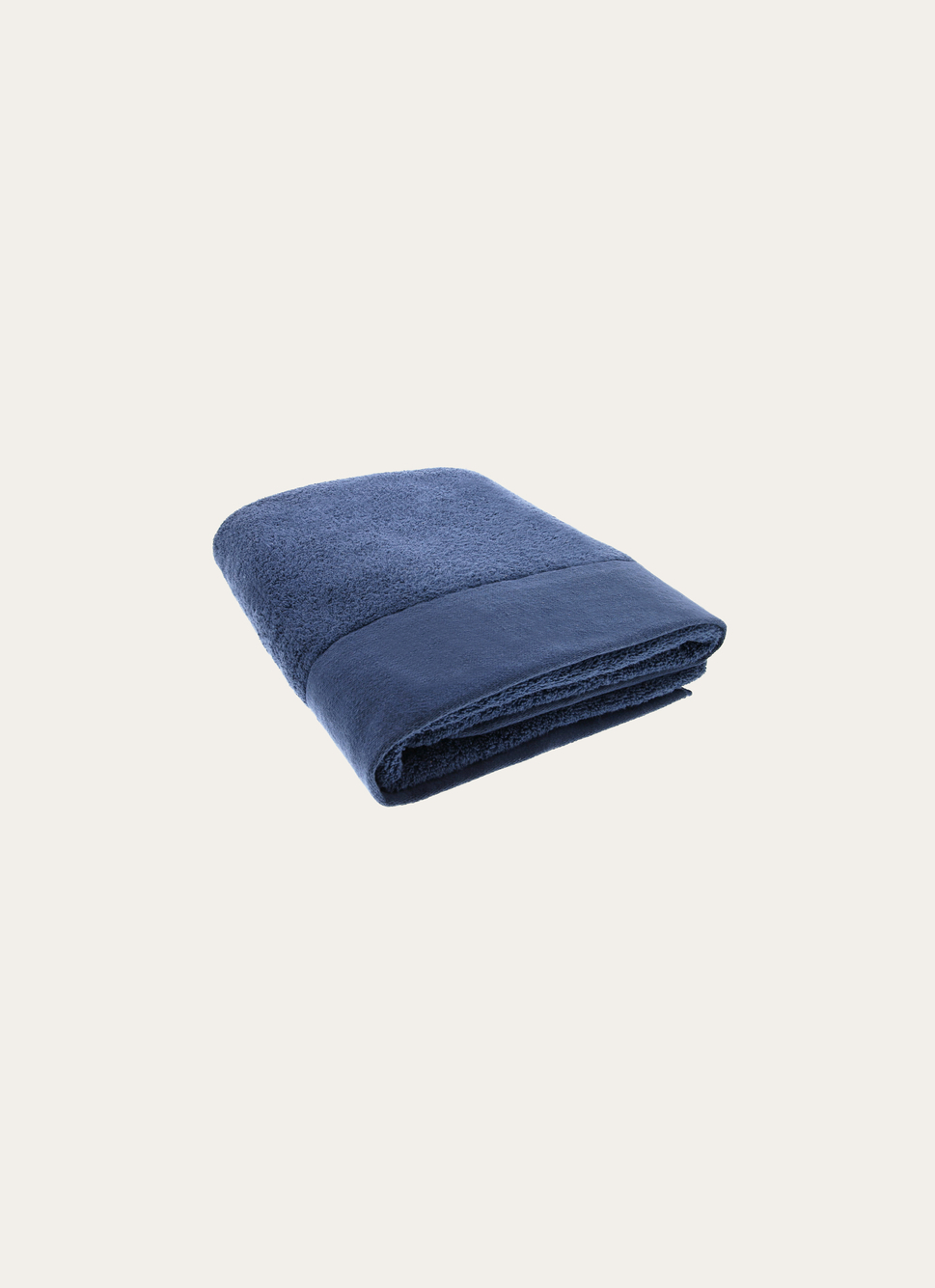 Set De 4 Serviettes De Bain, 100 X 150 Cm, 100% Coton Luxueux, Avec 2 Bordures Bleu Marine Chx3311