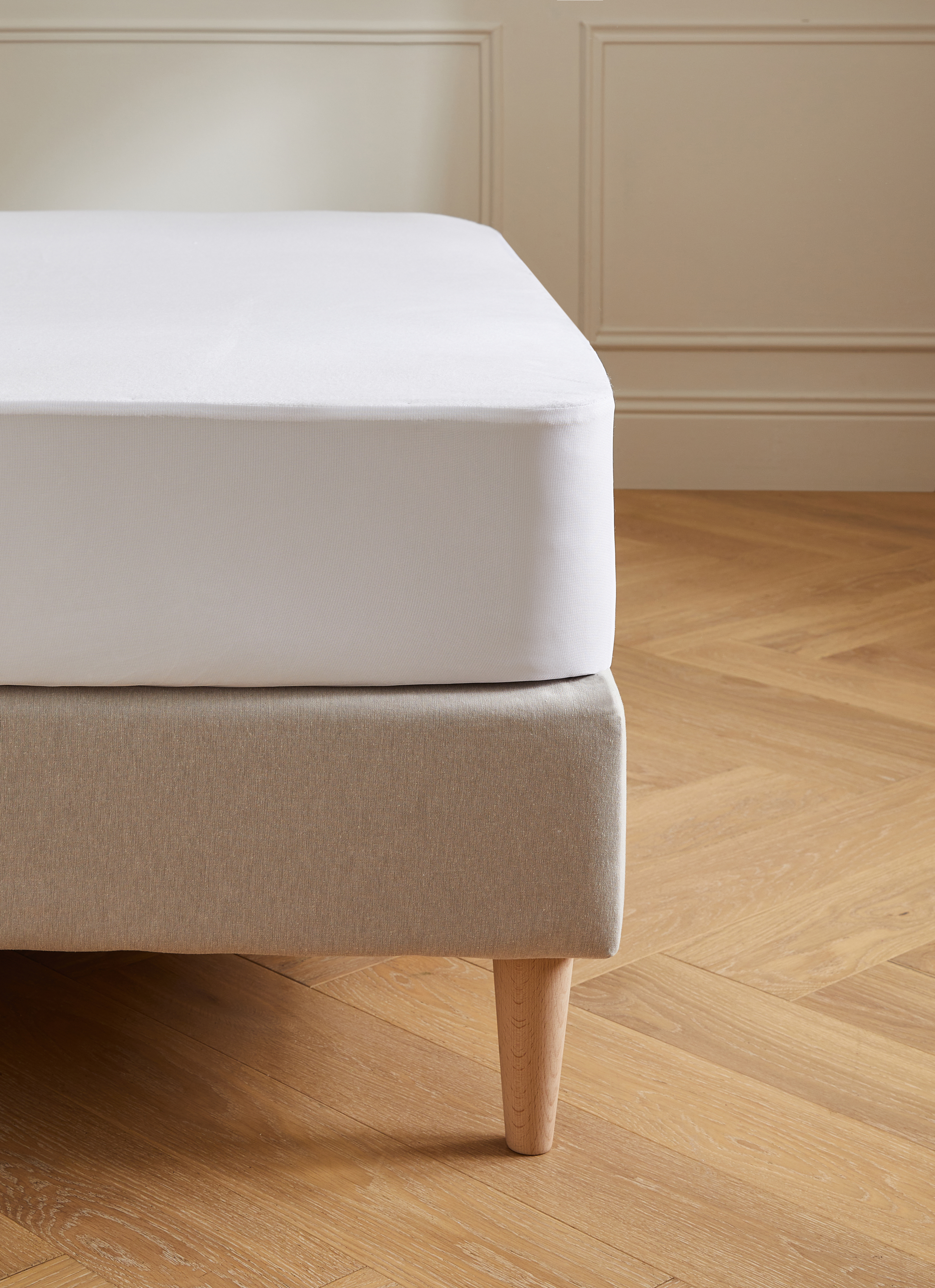 Matelas 60x120 Lit Bebe Protège-matelas Imperméable Bio SnuzPod³ The Little Green Sheep - 100% Coton, 44x80 Cm, Lavable