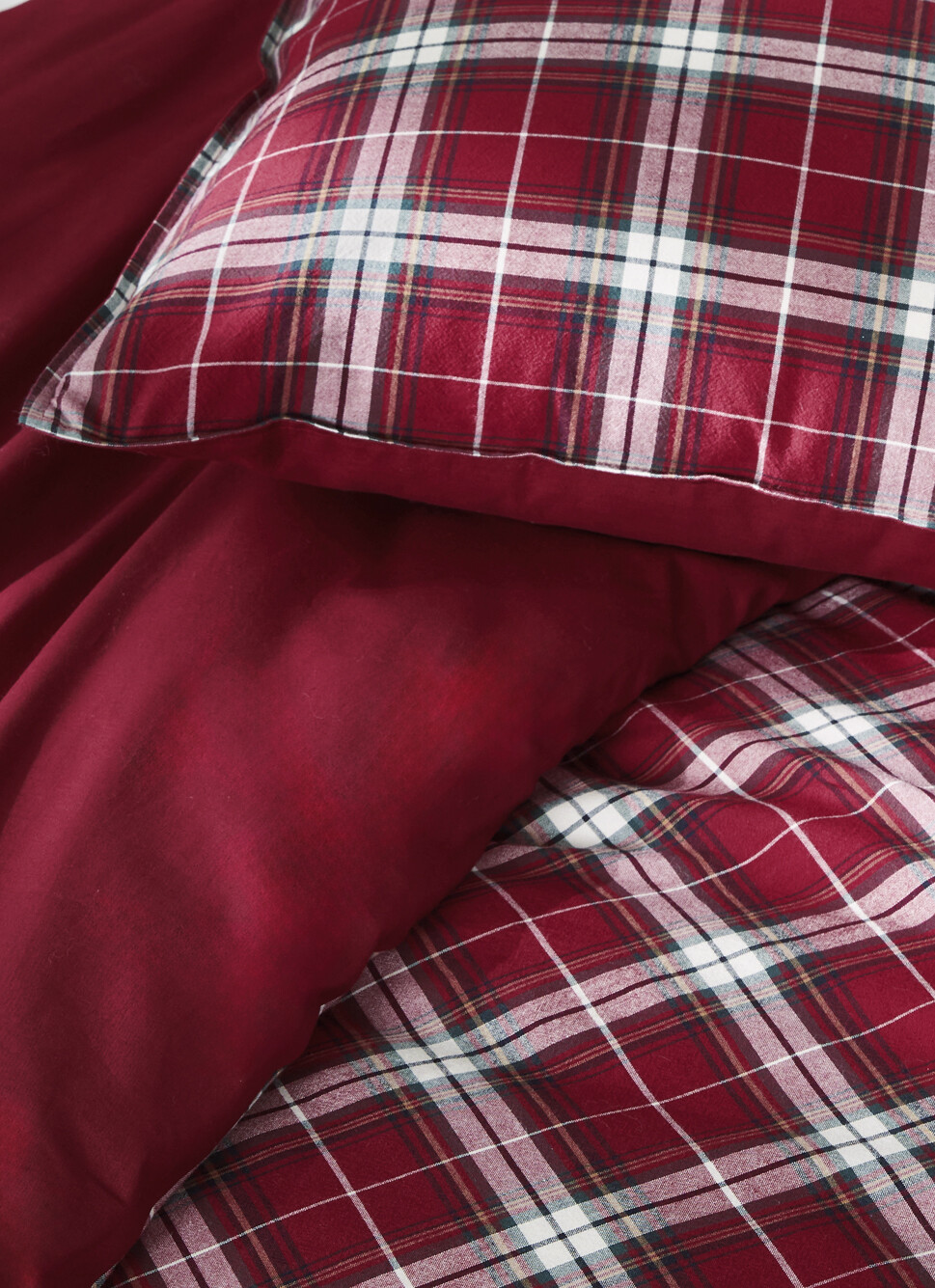 Linenweb Parure de lit 1 Place 100% Coton Motif écossais Rouge Kilt Linenweb Parure de lit 1 Place 100% Coton Motif écossais Rouge Kilt