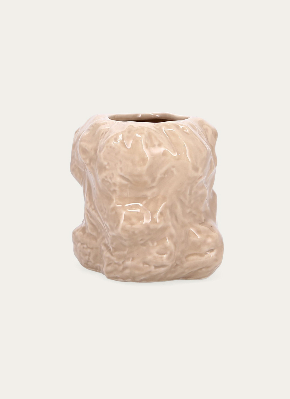 Vase En Verre Orange Forme Irrégulière - Déco Moderne Pour Fleurs Séchées, Bureau, Salon