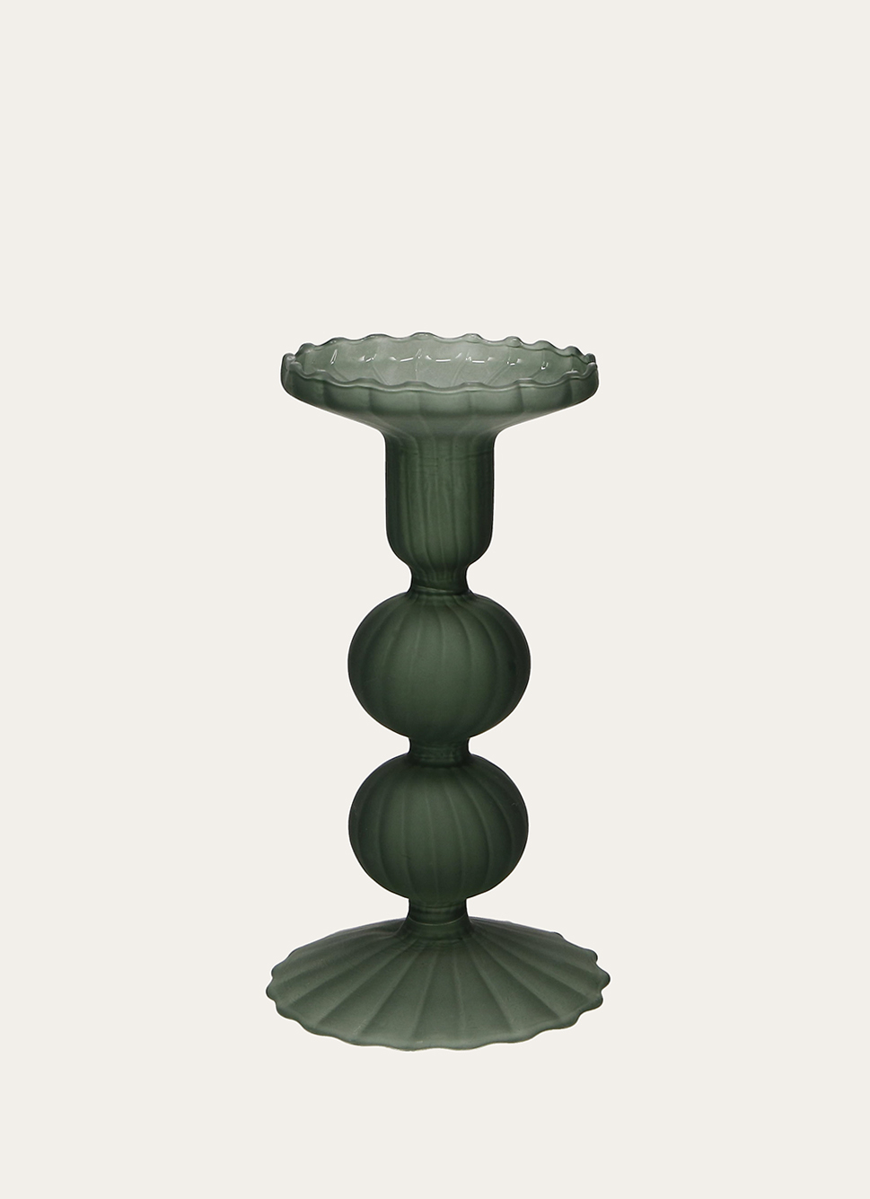 Petit Bougeoir En Verre Vert Clair - Design Conique élégant Pour Tables, Noël, Mariages - Décoration Intérieur Ou Extérieur