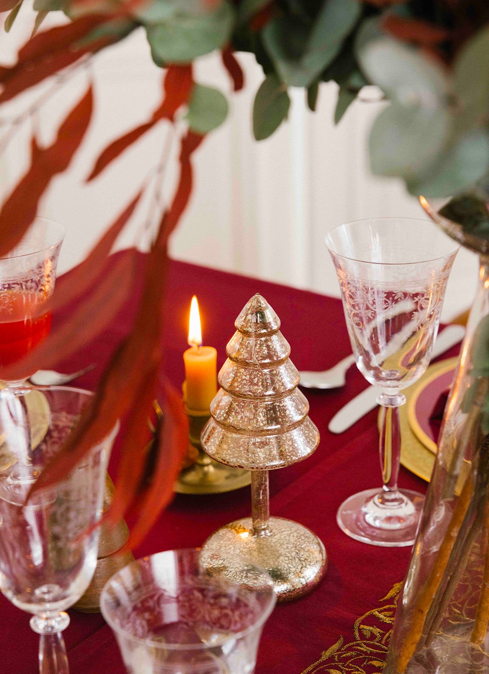 Décoration Sapin De Noël En Verre Doré - Ornement Vintage Ou Occasion