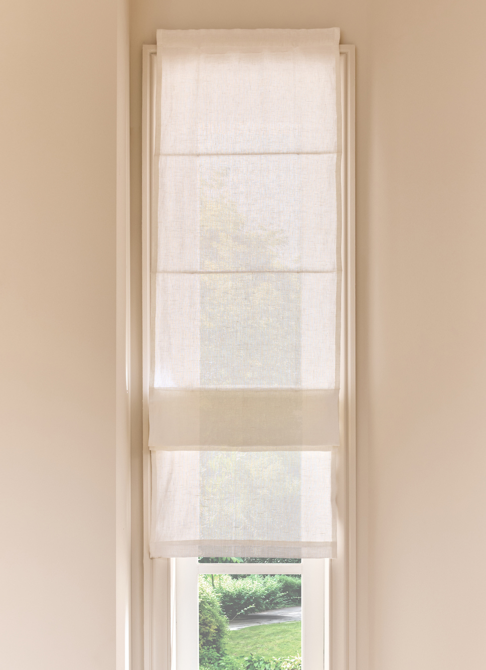 Store Bateau Blanc Semitransparent Avec Oeillets - Bellinda 45 X 140 Cm