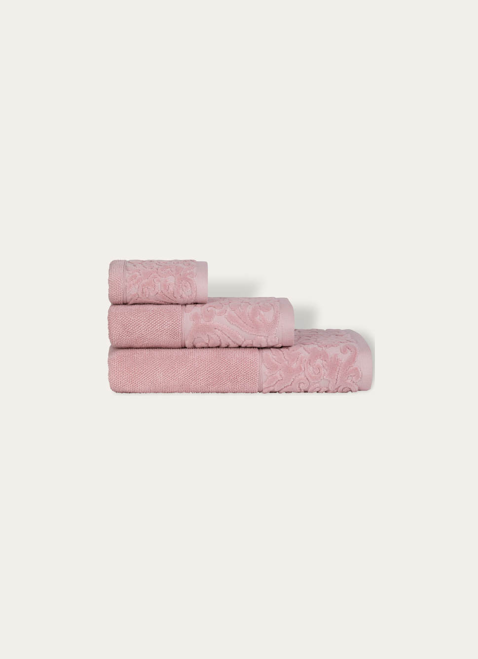 Serviette De Toilette En Gaze De Coton 50x90 Cm - Rose Pêche - 220 GSM - Oeko-Tex - Lavable Machine - 6