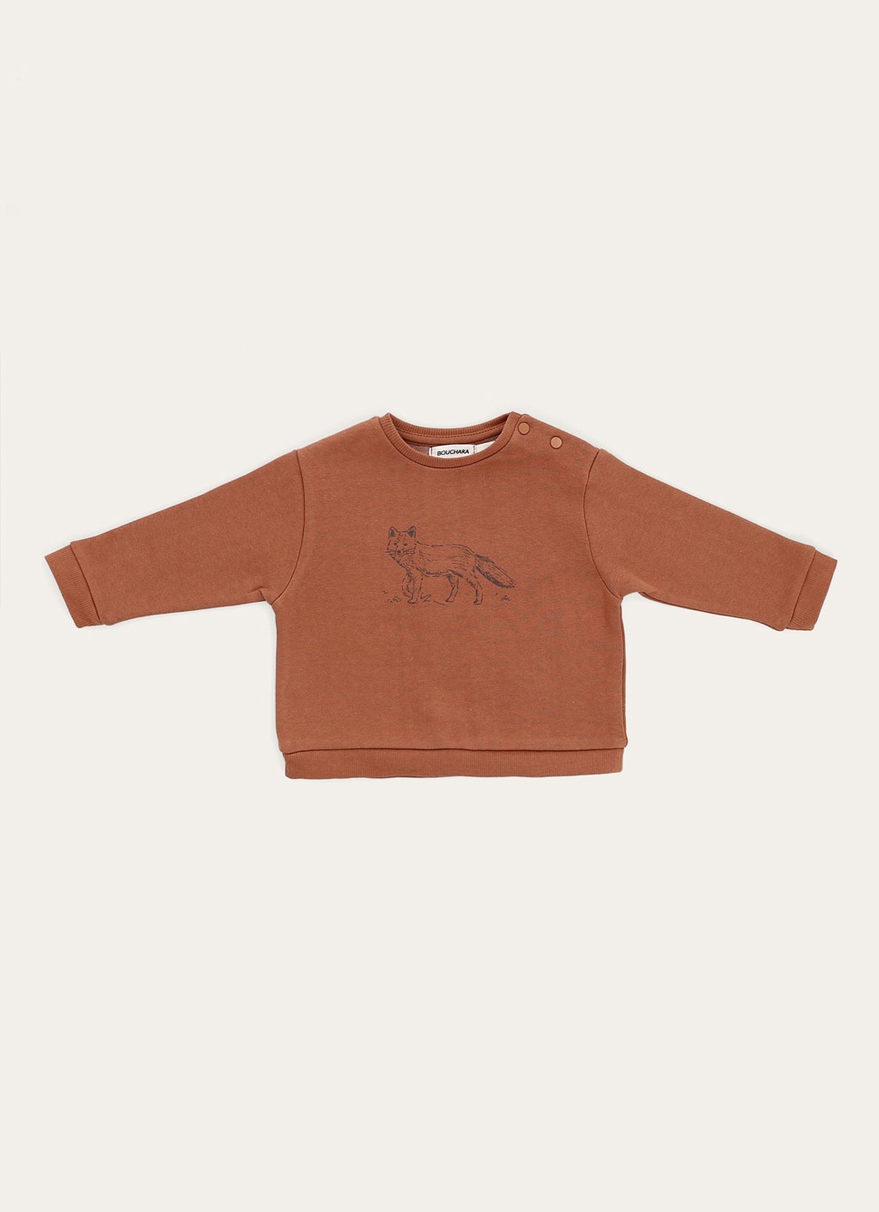 Sweat Zara Enfant Garçon 3-4 Ans Motif Renard - Beige - Occasion Très Bon état